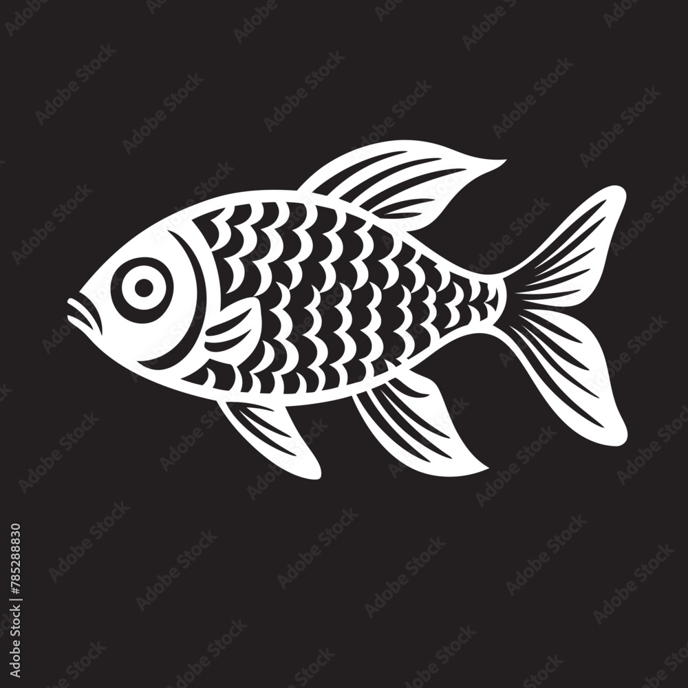 Fototapeta premium Underwater Inspired Emblem Design with Deep Sea Atmosphere