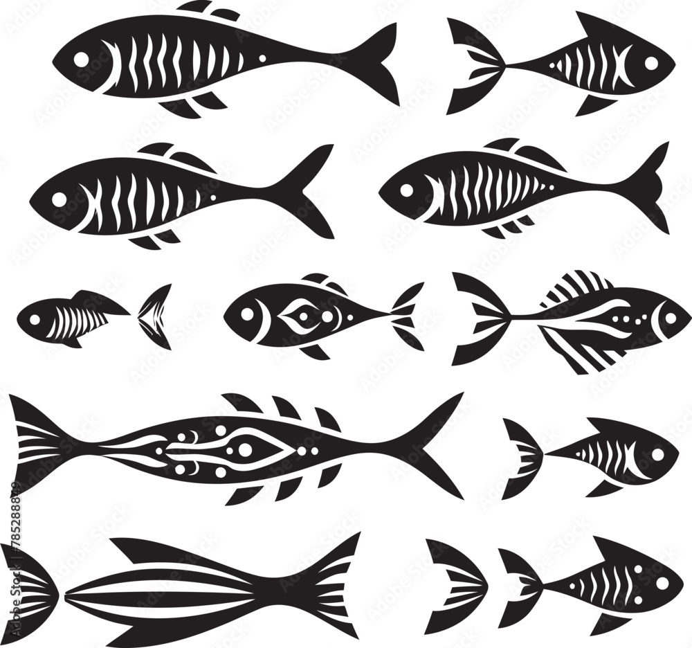 Naklejka premium Chic Fish Icon in Vector Format with Stylish Appearance