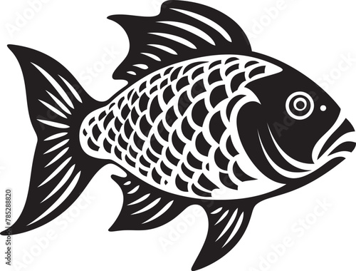 Intricate Fish Illustration in Vector