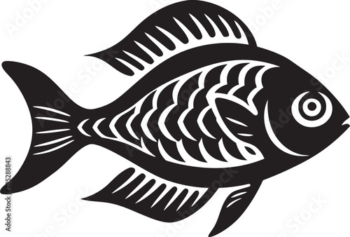 Nature Inspired Fish Logo Concept with Organic Elements