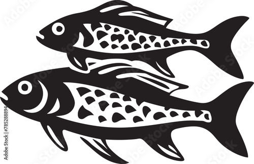 Bold Fish Icon for Outdoor Ventures with Adventure Theme