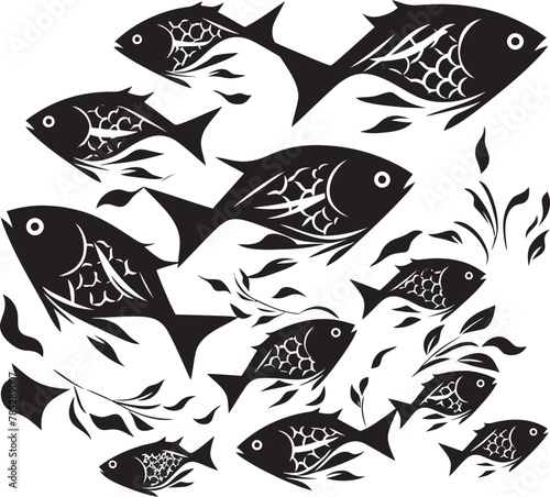 Vibrant Fish Logo for Entertainment Brands with Dynamic Colors