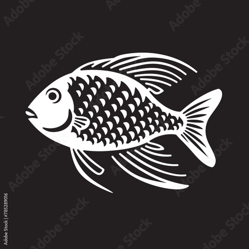 Elegant Fish Illustration in Vector with Graceful Details