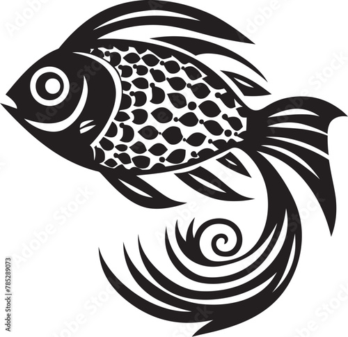 Dynamic Fish Logo Concept with Energetic Composition