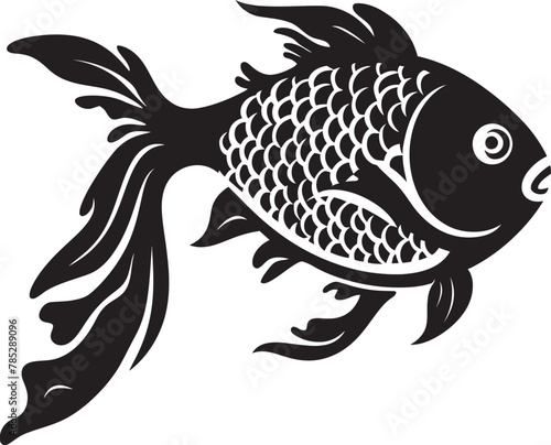 Geometric Fish Logo Template with Sharp Geometric Shapes