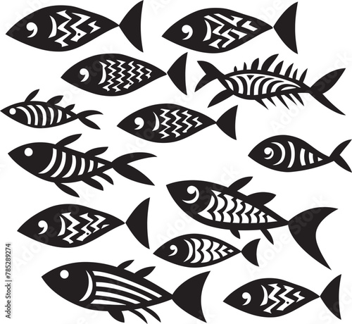 Modern Fish Icon in Vector