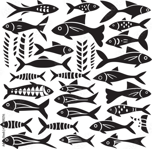 Graceful Fish Emblem for Artistic Ventures