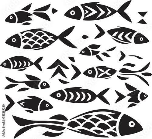 Bold Fish Icon in Vector