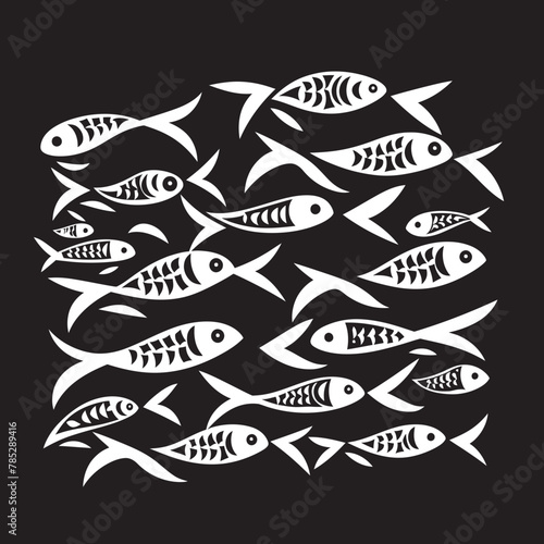 Futuristic Fish Icon Design with Technology Theme