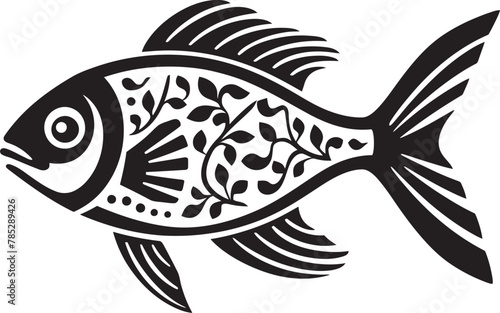 Underwater Inspired Emblem Design with Bubbles