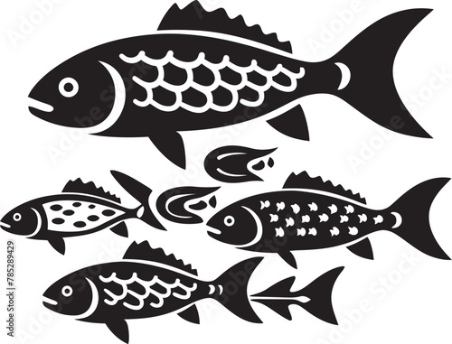 Graceful Fish Silhouette Design