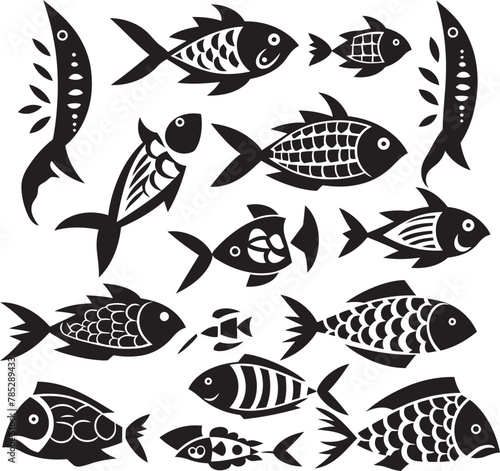 Abstract Fish Logo for Tech Companies with Abstract Shapes