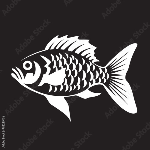 Tranquil Fish Illustration for Meditation Brands with Tranquil Background