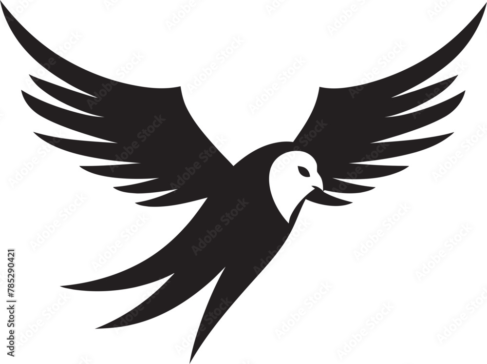 Obraz premium Feathered Fantasia Bird in Vector