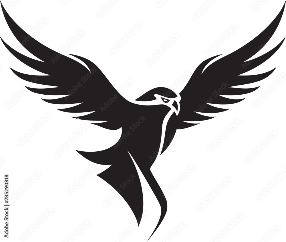 Obraz premium Swift Falcon in Vector Flight Mode