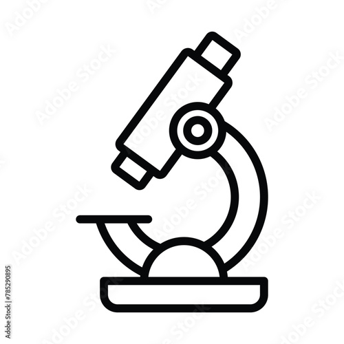 microscope icon line vector design 