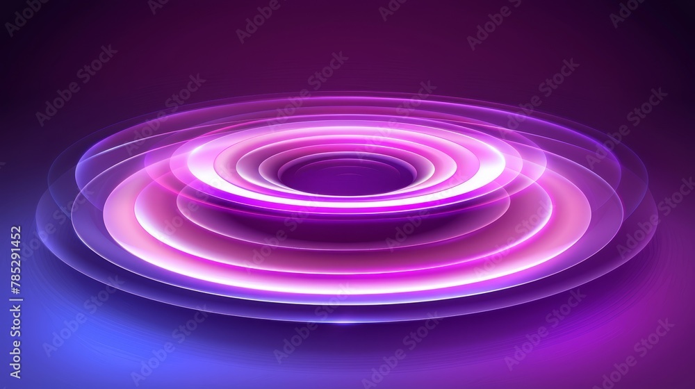 A circular design in a middle of an image against a backdrop of purple and blue abstract background, surrounded by a black border A circular design in a middle of an image against a backdrop of purple and blue abstract background, surrounded by a black border