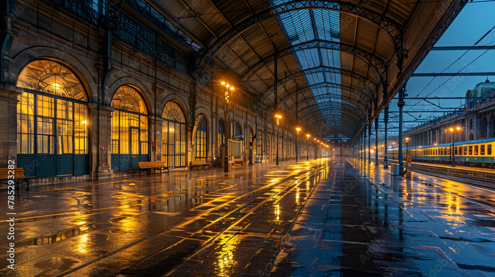 Bordeaux France Platforms of main railway station 