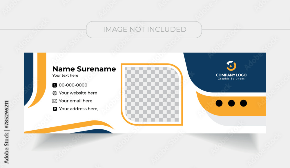 yellow black  business email signature design