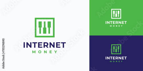Trading bar vector logo design with modern, simple, clean and abstract style.