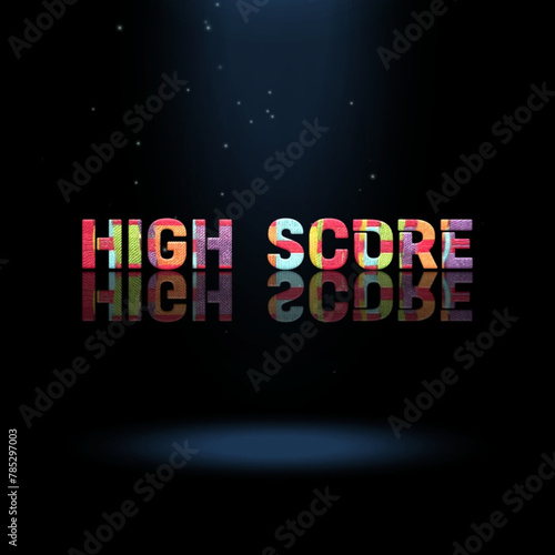 3d graphics design, High Score text effects