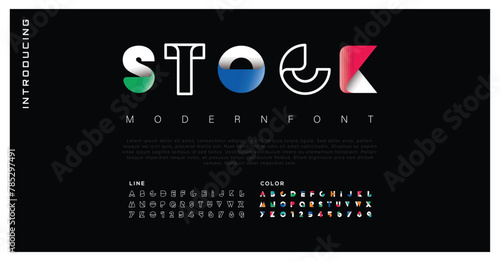 Stock modern creative minimal alphabet small letter logo design photo