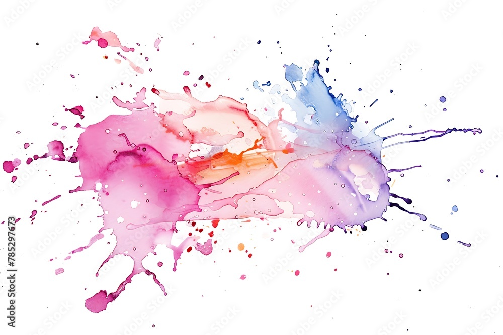 Fototapeta premium watercolor splashes isolated on white background