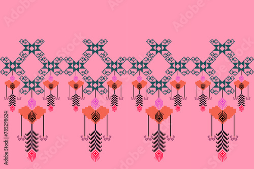 Abstract ethnic geometric pattern design for background or wallpaper.
Figure tribal embroidery. Indian, Scandinavian, Gypsy, Mexican, folk pattern.