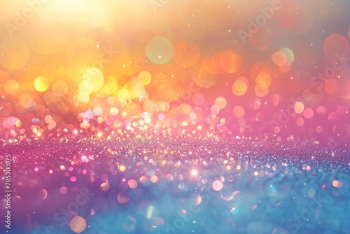 Rainbow gradient glitter glow, enchanted world theme, serene morning light , 8K , high-resolution, ultra HD,up32K HD