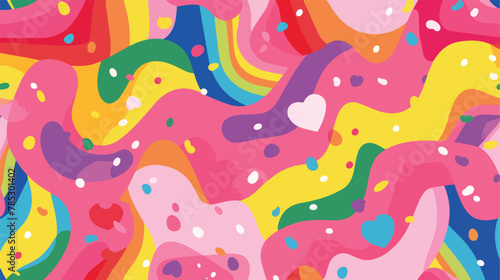 Seamless pattern LGBTQ or pride concept or rainbow co