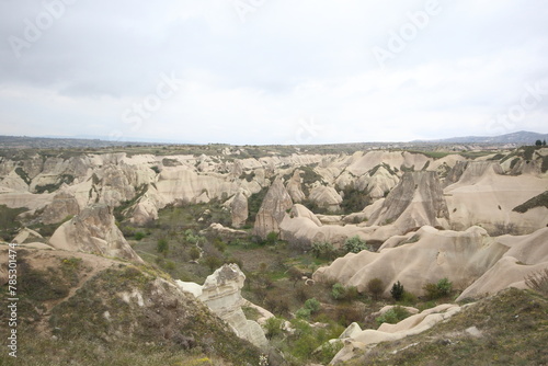 geological formation in cappadocia of Turkey. Fairy Chimneys.