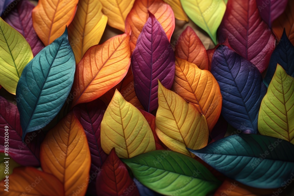 Autumn Colorful Fall Leaves Seamless Background Autumn Colorful Fall Leaves Seamless Background