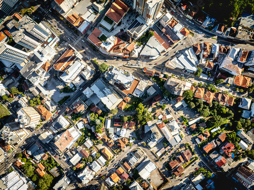 Imagem aérea em 2d da cidade Bento Gonçalves no Rio Grande do Sul.  photo