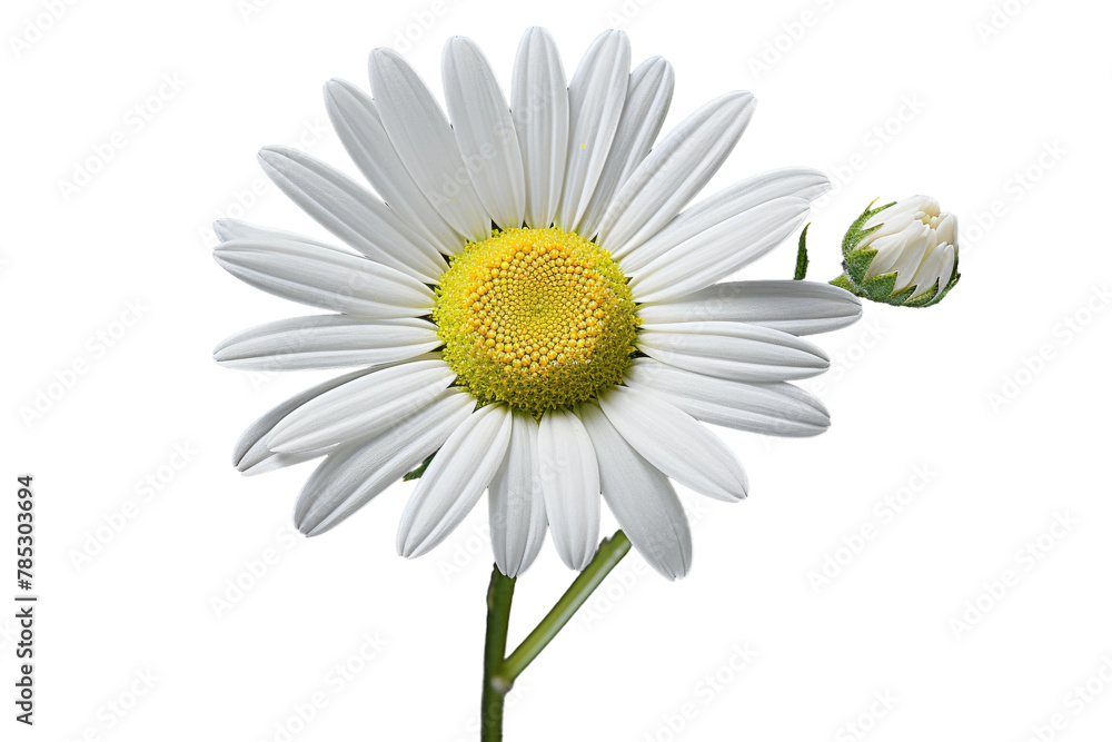 Ethereal Beauty: Close-Up of a Delicate Flower Against a White Backdrop. On a White or Clear Surface PNG Transparent Background.