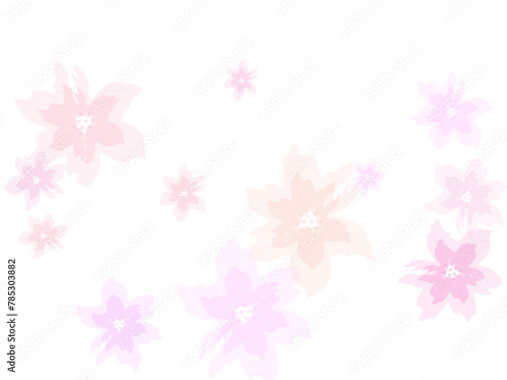 Spring flowers falling vector illustration. Spring flowers falling vector illustration.