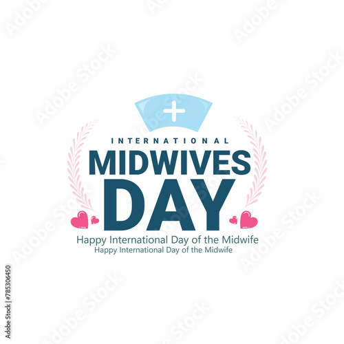 illustration of beautiful nurse carefully holding newborn baby,vector for Midwives International Day(5th may).