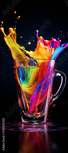 Abstract colorful background with splashes