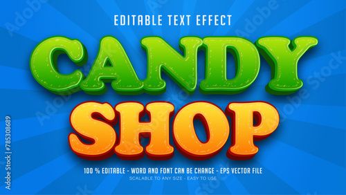candy shop editable text effect