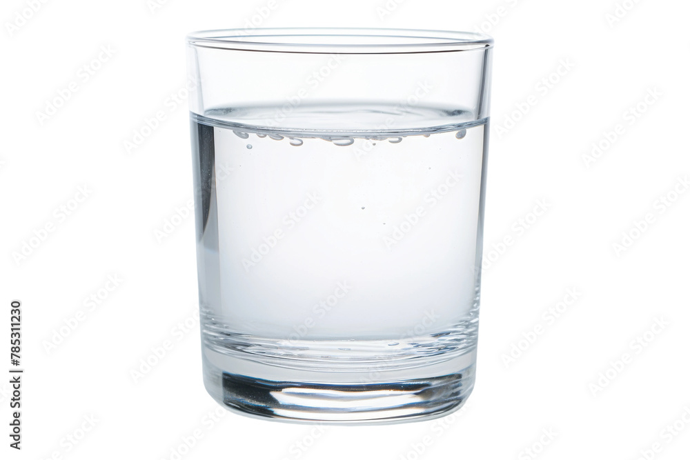 Ethereal Elixir: A Glass of Water Sparkling on White. On a White or Clear Surface PNG Transparent Background. Ethereal Elixir: A Glass of Water Sparkling on White. On a White or Clear Surface PNG Transparent Background.