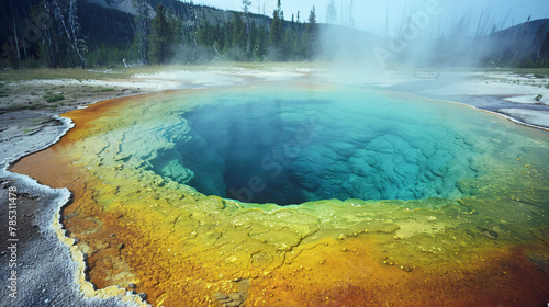 Colorful Hot Spring at Yellowstone National Park
