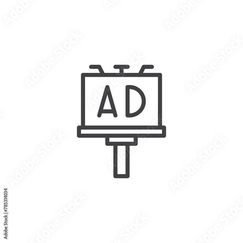 Outdoor Advertising line icon