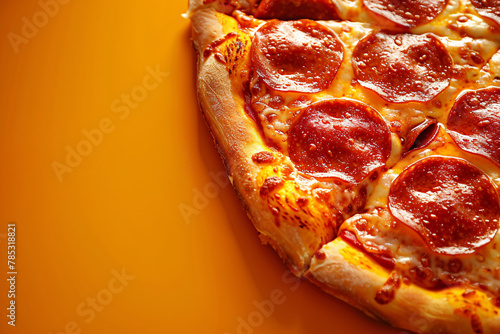 Close-up Pizza Slice with Delicious Toppings