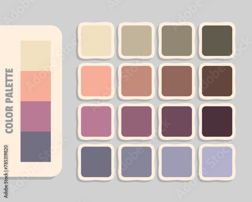 bisque burlywood rosybrown slategray color palette, rgb colors matching, harmonious colours catalog
