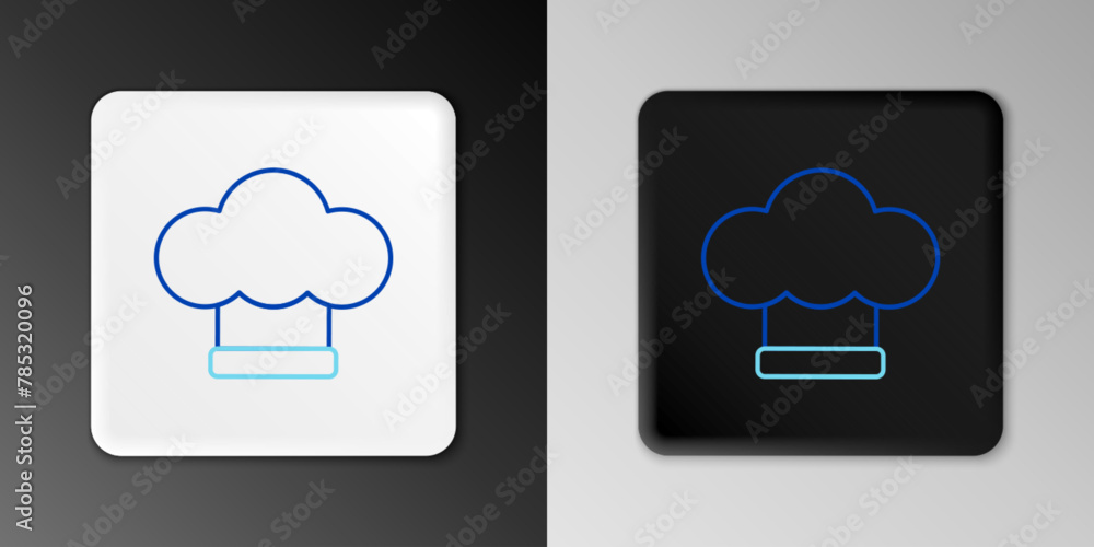 Line Chef hat icon isolated on grey background. Cooking symbol. Cooks hat. Colorful outline concept. Vector Line Chef hat icon isolated on grey background. Cooking symbol. Cooks hat. Colorful outline concept. Vector