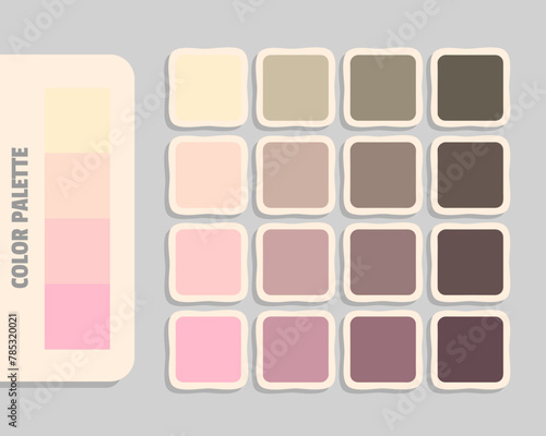 blanchedalmond bisque pink pink color palette, rgb colors matching, harmonious colours catalog