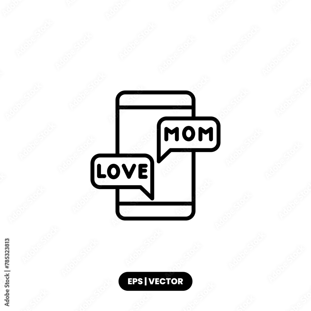 Mother day icon vector illustration logo template for many purpose. Isolated on white background. Mother day icon vector illustration logo template for many purpose. Isolated on white background.