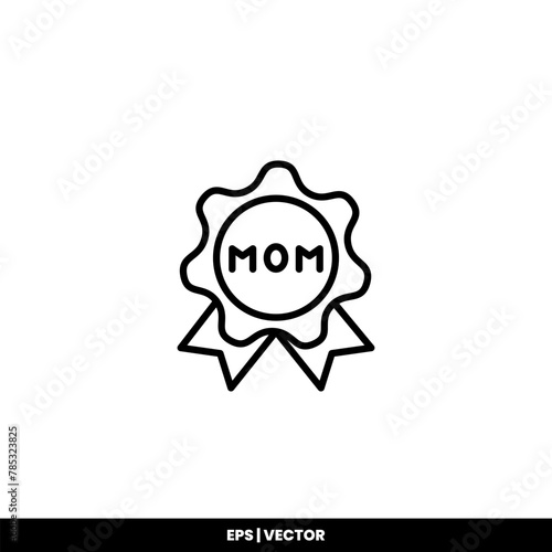 Mother day icon vector illustration logo template for many purpose. Isolated on white background.