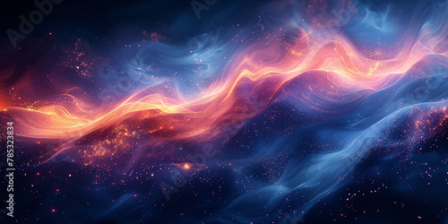 2d illustration Abstract futuristic background AI generated image