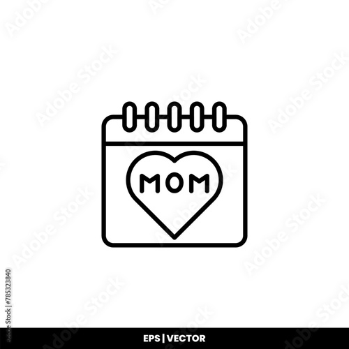 Mother day icon vector illustration logo template for many purpose. Isolated on white background.