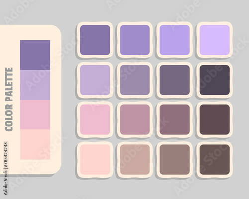 lightslategray thistle pink bisque color palette, rgb colors matching, harmonious colours catalog